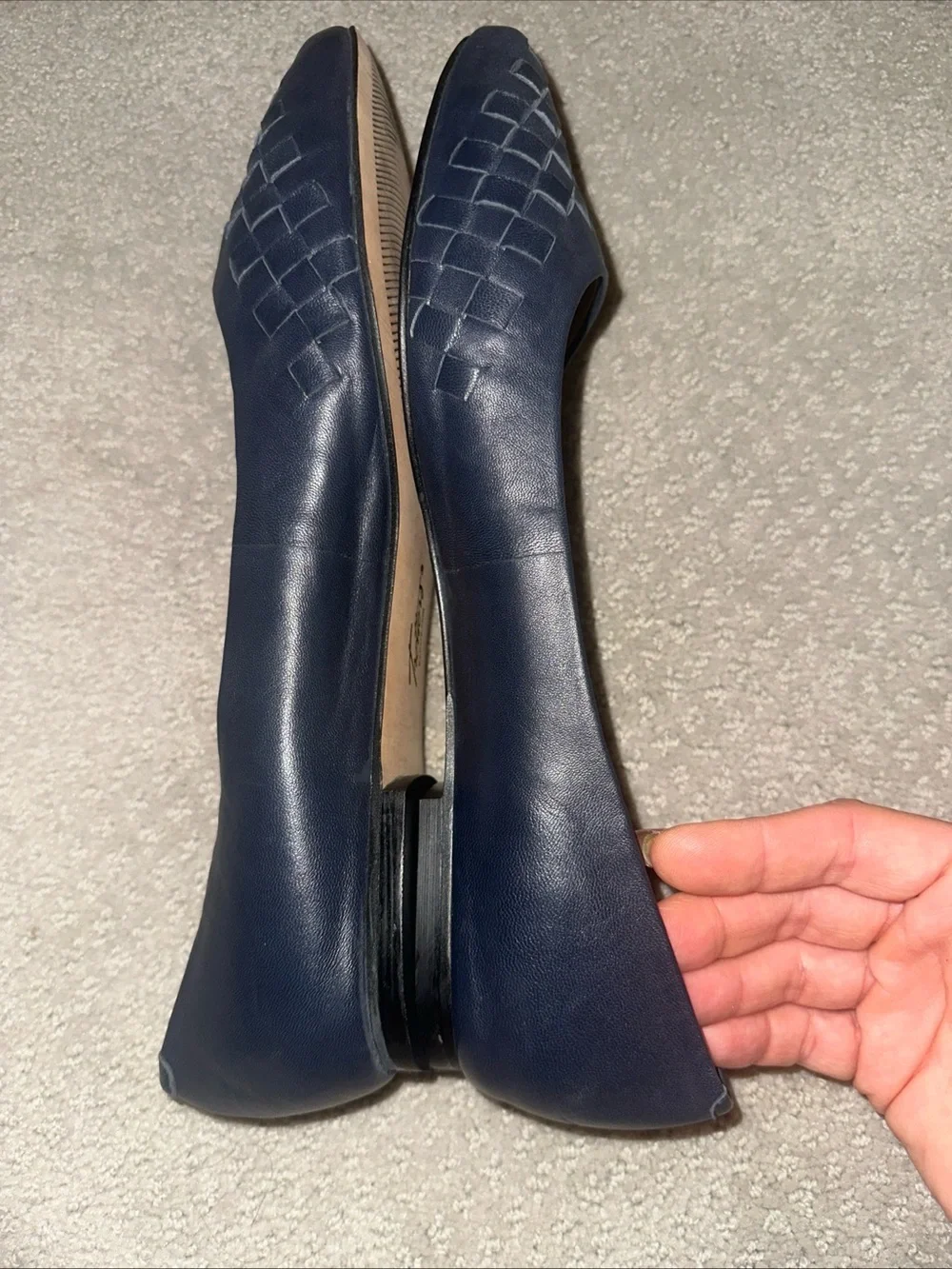 New! Trotters Estee Woven Navy Flat Genuine Leather Loafers - Women's 11N